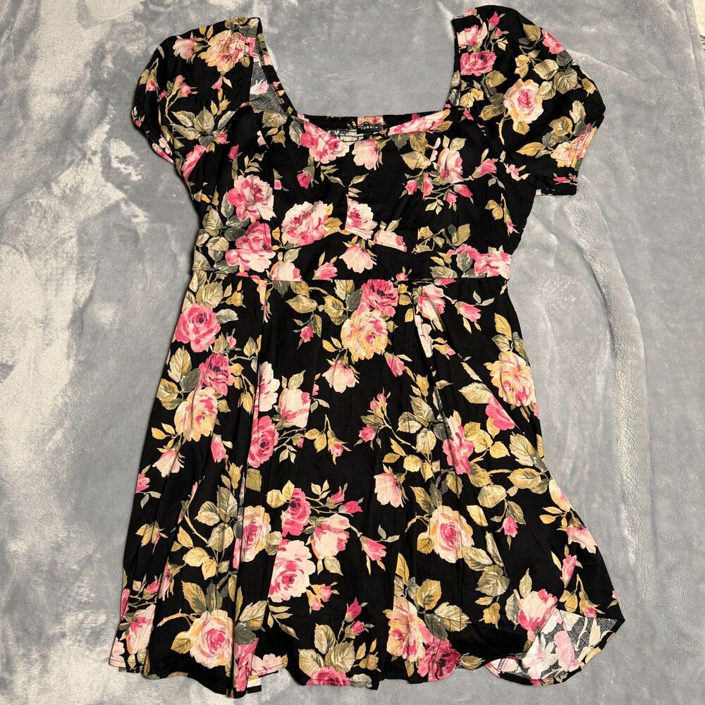 Torrid Stretch Challis Sweetheart Skater Dress